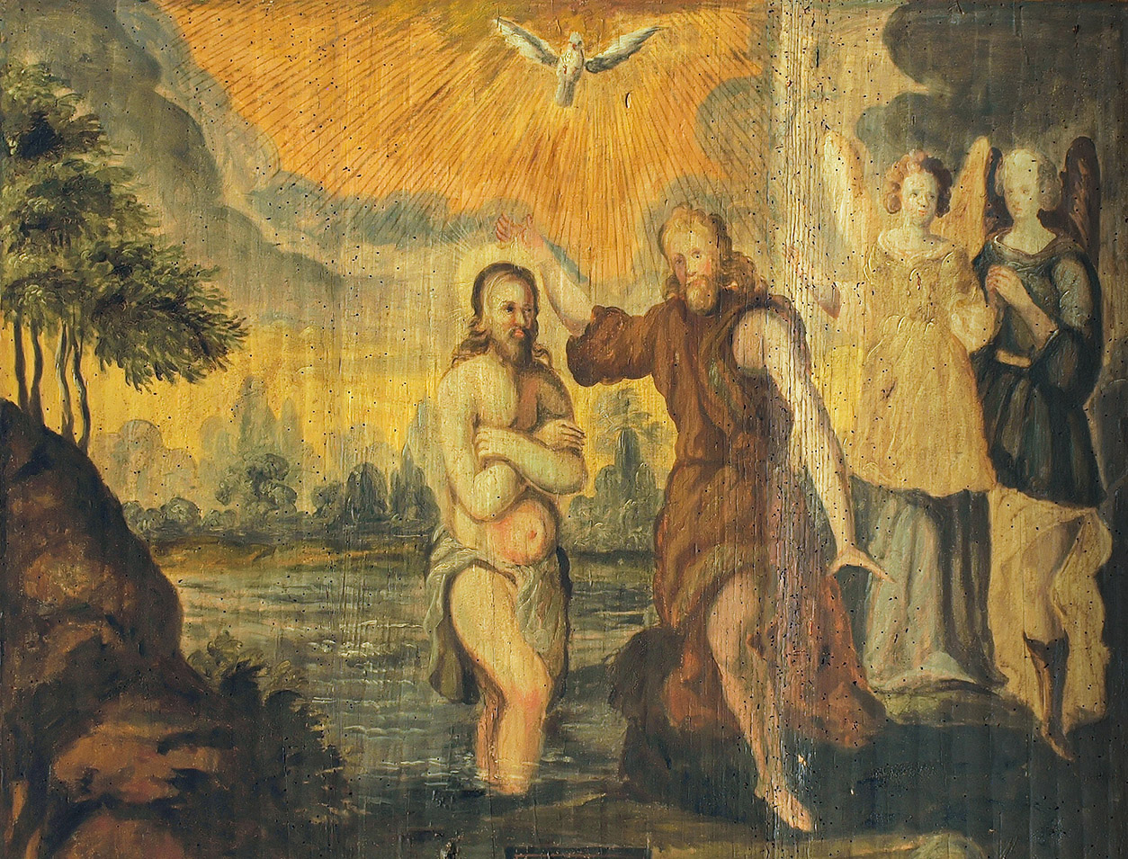 »Taufe Jesu« – Emporenbild in der Sebnitzer Stadtkirche (Foto: Andreas Süß, 2015)