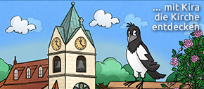 Kirche entdecken mit Kira, der Elster