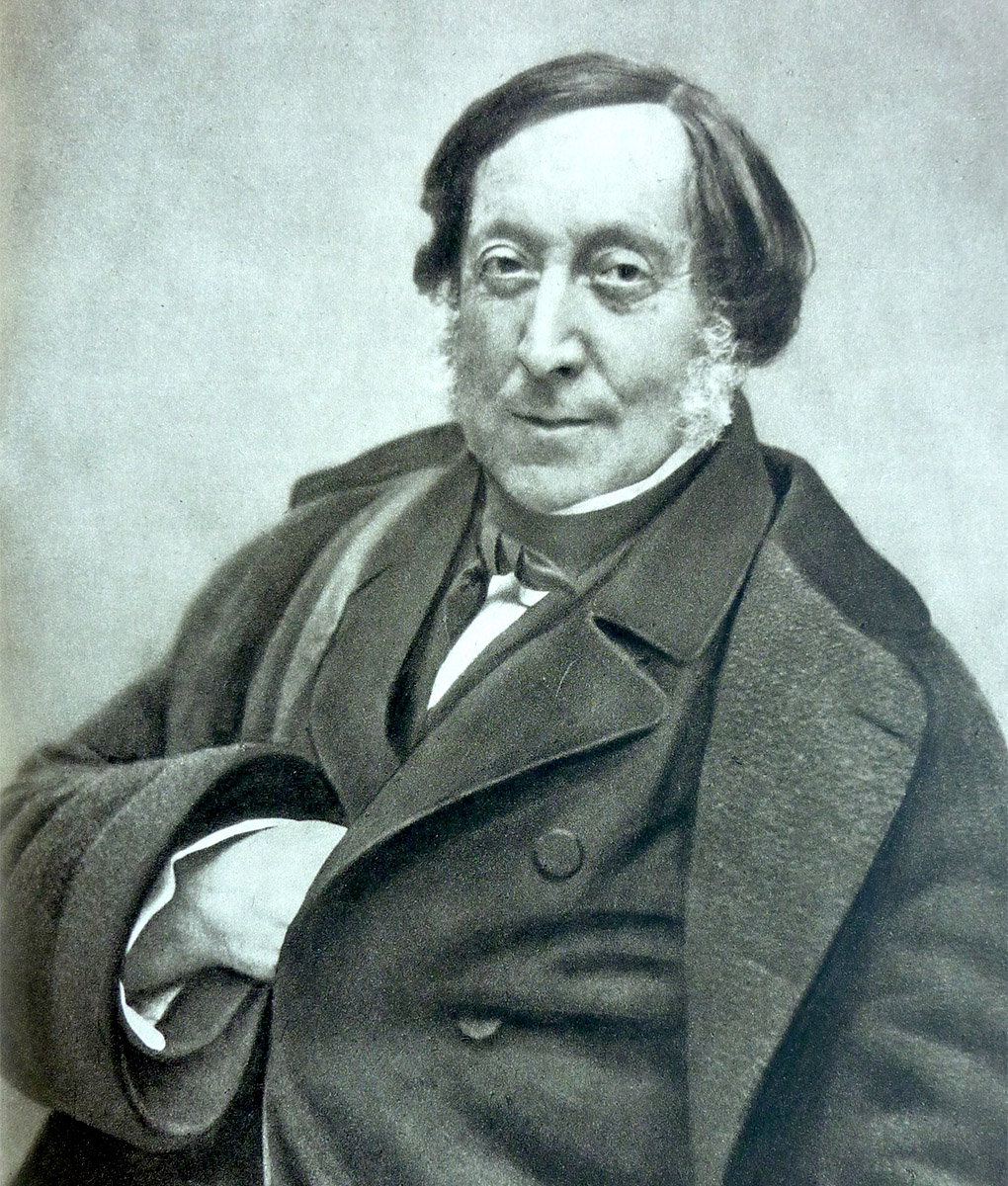 Porträt des Komponisten Gioachino Rossini (März 1856), Fotografie von Nadar aus »Die berühmten Musiker«, Kunstverlag Lucien Mazenod, Genf 1946 (Bild: Wikimedia Commons)