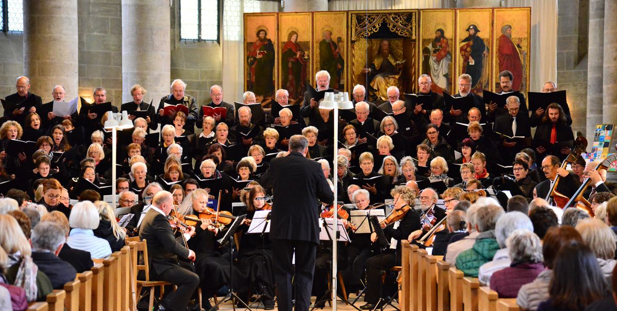 Aufführung des Oratoriums »Die letzten Dinge« von Louis Spohr am 3. Oktober 2018 in der Ev. Stadtkirche St. Andreas in Weißenburg · Foto: Rainer Heubeck